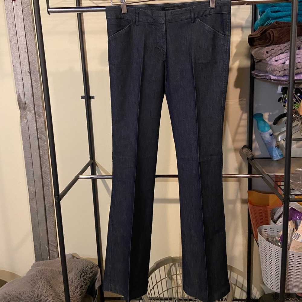 Express Editor Flared denim slacks size 6